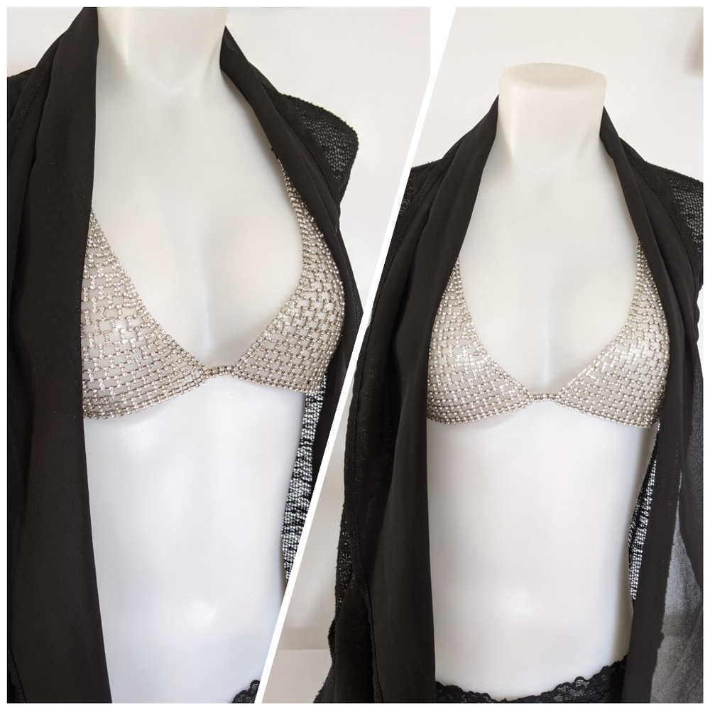 Luxury La Senza Limited Edition Jewelry / Crystal Bra Lingerie Sz S To M - Picture 10 of 10